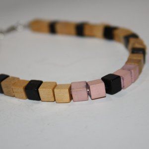 Beautiful wooden ankle bracelet 10.5"